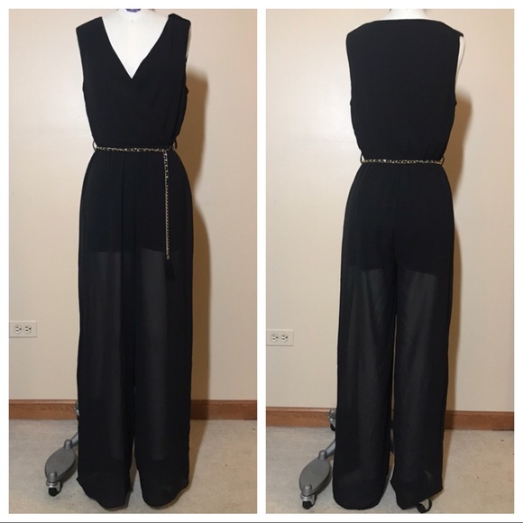 sheer jumpsuit with shorts underneath